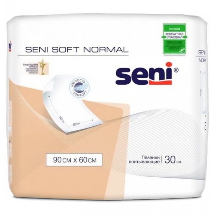 Одноразові пелюшки Seni Soft Normal 60х90 см, 30 шт - 