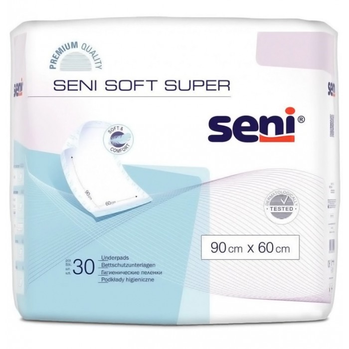 Одноразові пелюшки Seni Soft Super, 60х90 см, 30 шт - 