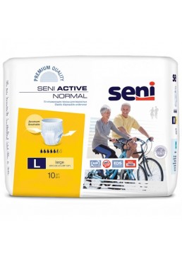 Подгузники-трусики для взрослых Seni Active Normal, размер Large (100-135 см), 5.5 капель, 10 шт