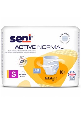 Подгузники-трусики для взрослых Seni Active Normal, размер Small (55-85 см), 5.5 капель, 10 шт