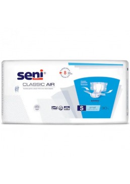 Подгузники для взрослых Seni Classic Air, размер Small (55-80 см), 6 капель, 30 шт