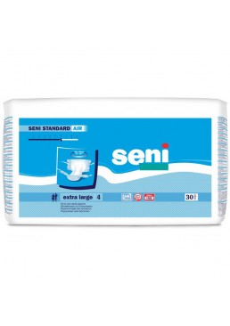 Подгузники для взрослых Seni Standard Air, размер Extra Large (130-170 см), 6 капель, 30 шт