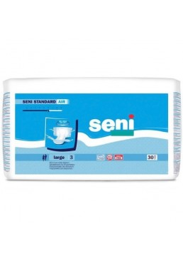 Підгузки для дорослих Seni Standard Air, розмір Large (100-150 см), 6 крапель, 30 шт