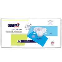 Подгузники для взрослых Seni Super, размер Medium (75-110 см), 6 капель, 30 шт