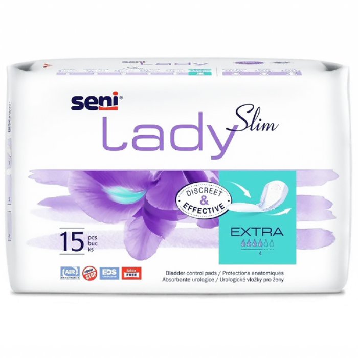 Урологічні прокладки Seni Lady Slim, розмір Extra, 4 краплі, 15 шт - 