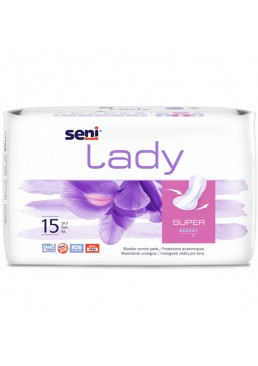Урологічні прокладки Seni Lady, розмір Super, 5 крапель, 15 шт