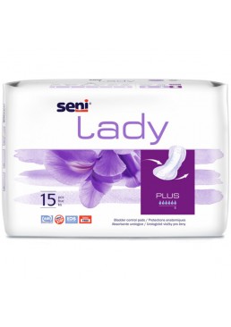 Урологічні прокладки Seni Lady, розмір Plus, 6 крапель, 15 шт