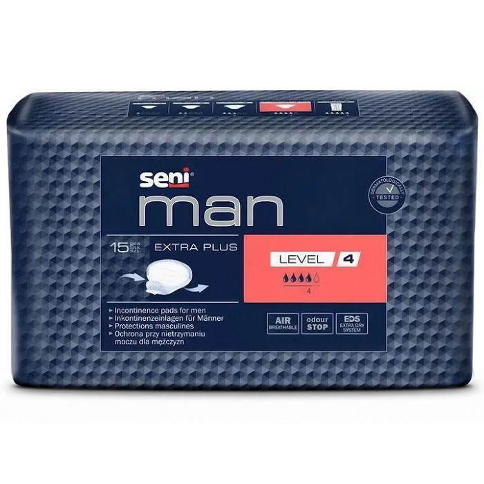 Урологічні прокладки Seni Man Extra Plus, розмір Level 4, 15 шт - 