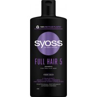 Шампунь Syoss Full Hair 5 з тигровою травою для тонкого волосся без об'єму, 440 мл
