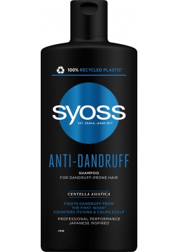 Шампунь SYOSS Anti-Dandruff с Центеллой Азиатской для волос, склонных к перхоти, 440 мл