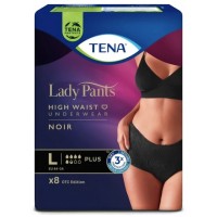 Урологічні труси Tena Lady Pants Plus Black, розмір L, 5.5 крапель, 8 шт.