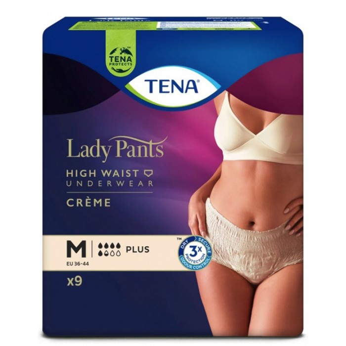 Урологічні труси Tena Lady Pants Plus Creme, розмір M , 5.5 крапель, 9 шт. - 