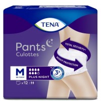 Ночные урологические трусы-подгузники для взрослых Tena Pants Plus Night, размер M (80–110 см), 7 капель, 12 шт.