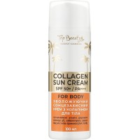 Крем для тіла зволожувальний сонцезахисний Top Beauty з колагеном SPF 50, 100 мл