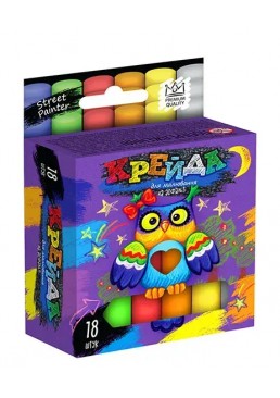 Мелки для рисования на асфальте Danko Toys MEL-02-04U, 18 штук 