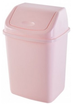 Ведро для мусора Домик розовое, 5 л