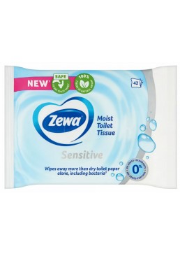 Вологий туалетний папір Zewa Sensitive, 42 шт