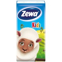 Хусточки паперові тришарові Zewa Kids, 10 шт (1 упаковка)
