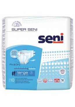 Підгузки для дорослих Seni Super Large L (100-150 см), 10 шт