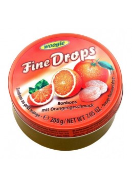 Леденцы Woogie Fine Drops Bonbons со вкусом Апельсин, 200 г