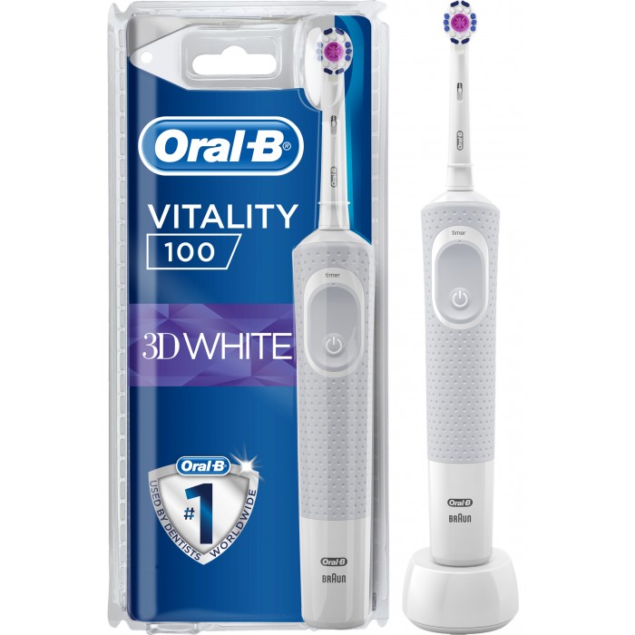 Электрическая зубная щетка ORAL-B BRAUN Vitality 3D White/D100 White - 