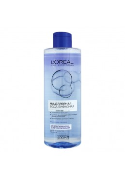 Бифазная мицеллярная вода L’Oréal Paris для очищения всех типов кожи, 400 мл
