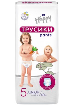 Підгузки-трусики дитячі Bella Baby Happy 5 Junior 11-18 кг, 40 шт