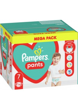 Підгузки - трусики Pampers Pants Розмір 7 (17+ кг), 74 шт