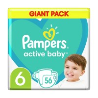 Подгузники Pampers Active Baby Размер 6 (15+ кг), 56 шт