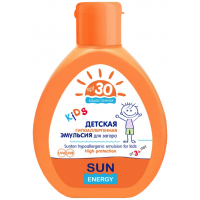 Детская гипоаллергенная эмульсия Sun Energy Kids для загара SPF 30, 150 мл
