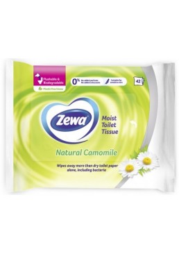 Волога туалетний папір Zewa Natural Camomile Moist, 42 шт