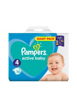 Підгузки Pampers Active Baby розмір 4 (7-14 кг), 76 шт