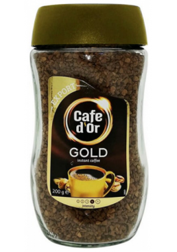 Кава розчинна чорний Cafe d'Or Gold Export, 200 г