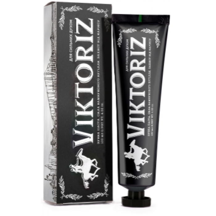 Гелевая черная зубная паста Viktoriz New York  Защита от кариеса, 1 шт - 