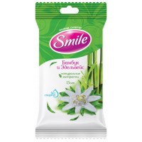 Вологі серветки Smile Бамбук і едельвейс, 15 шт