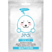 Тканинна маска для обличчя BeautyDerm Animal Seal Aqva Зволожуюча, 25 мл