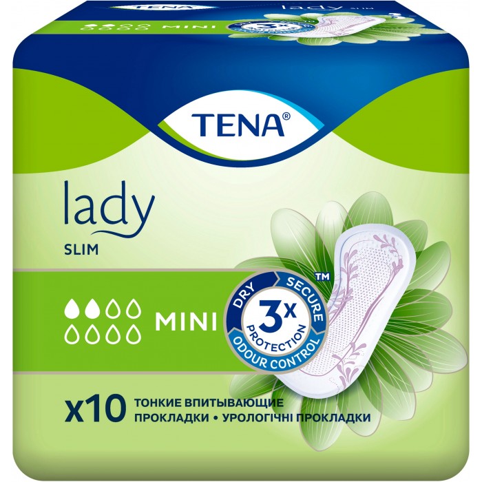Урологические прокладки Tena Lady Slim Mini, 10 шт - 