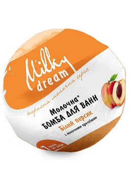 Бомба для ванн Milky Dream Білий персик з молочними протеїнами, 100 г