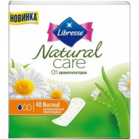 Щоденні гігієнічні прокладки Libresse Natural Care Pantyliners Normal, 40 шт