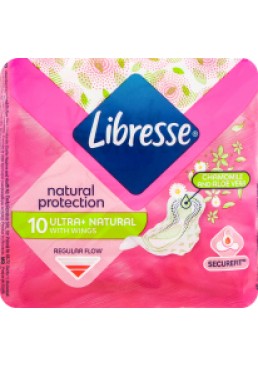 Гігієнічні прокладки Libresse Ultra Normal Aloe Vera & Camomile 4 краплі, 10 шт