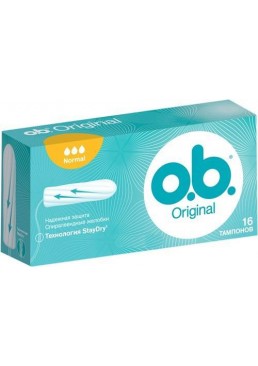 Тампони o.b. Original Normal 3 краплі, 16 шт