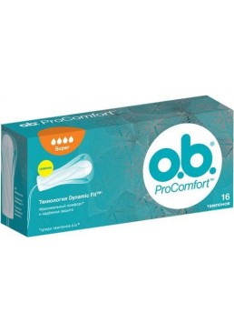 Тампони o.b. ProComfort Super 4 краплі, 16 шт