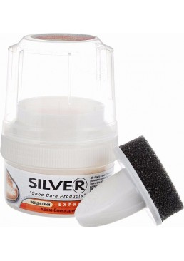Крем-блеск для обуви Silver банка бесцветный, 50 мл 
