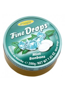 Леденцы FINE DROPS Mint Bonbons Мята, 200 г