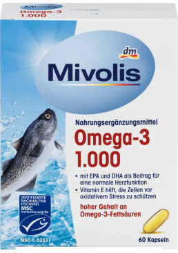 Витаминный комплекс Mivolis DM Omega-3 1000 мг, 60 шт