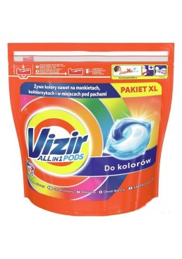 Капсули для прання Vizir All in 1 Pods Do kolorow для кольорової білизни, 43 шт