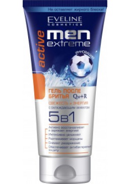 Гель после бритья Eveline Men Extreme Active Q10+R 5 в 1, 200 мл