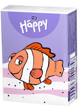 Платочки бумажные Bella Baby Happy носовые трехслойные, 10 шт