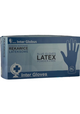 Амбулаторні рукавички Inter Globus латекс, непудренние (розмір XL), 50 шт