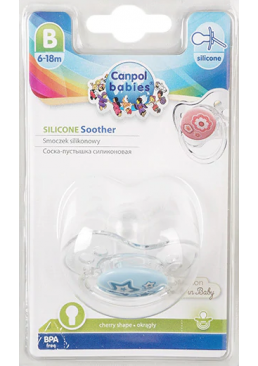 Пустышка силиконовая Canpol Babies Newborn baby круглая (с 6 до 18 месяцев), 1 шт